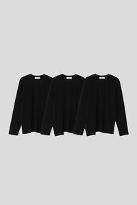 Women’s Normal Regular-Fit Long-Sleeve T-Shirt – Classic Multipack