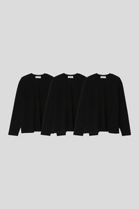 Women’s Relax Semi-Oversized Long-Sleeve T-Shirt – Classic Multipack