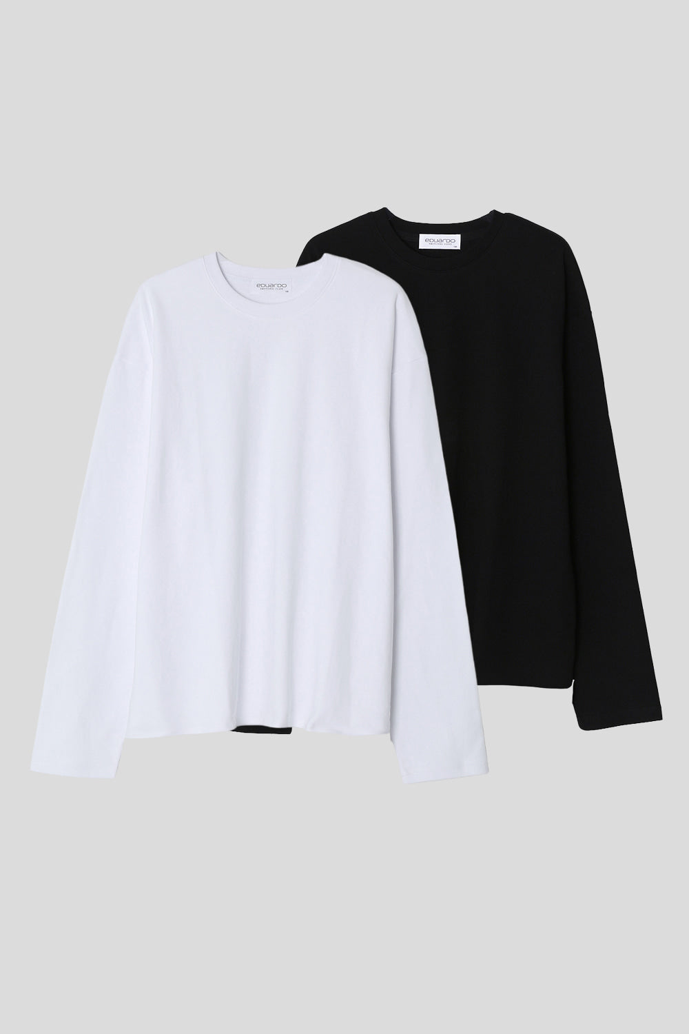 Men’s Relax Semi-Oversized Cropped Long-Sleeve T-Shirt – Classic Multipack