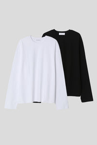 Men’s Relax Semi-Oversized Cropped Long-Sleeve T-Shirt – Classic Multipack