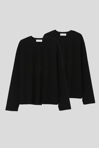 Men’s Relax Semi-Oversized Cropped Long-Sleeve T-Shirt – Classic Multipack