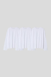 Men’s Relax Semi-Oversized Cropped Long-Sleeve T-Shirt – Classic Multipack
