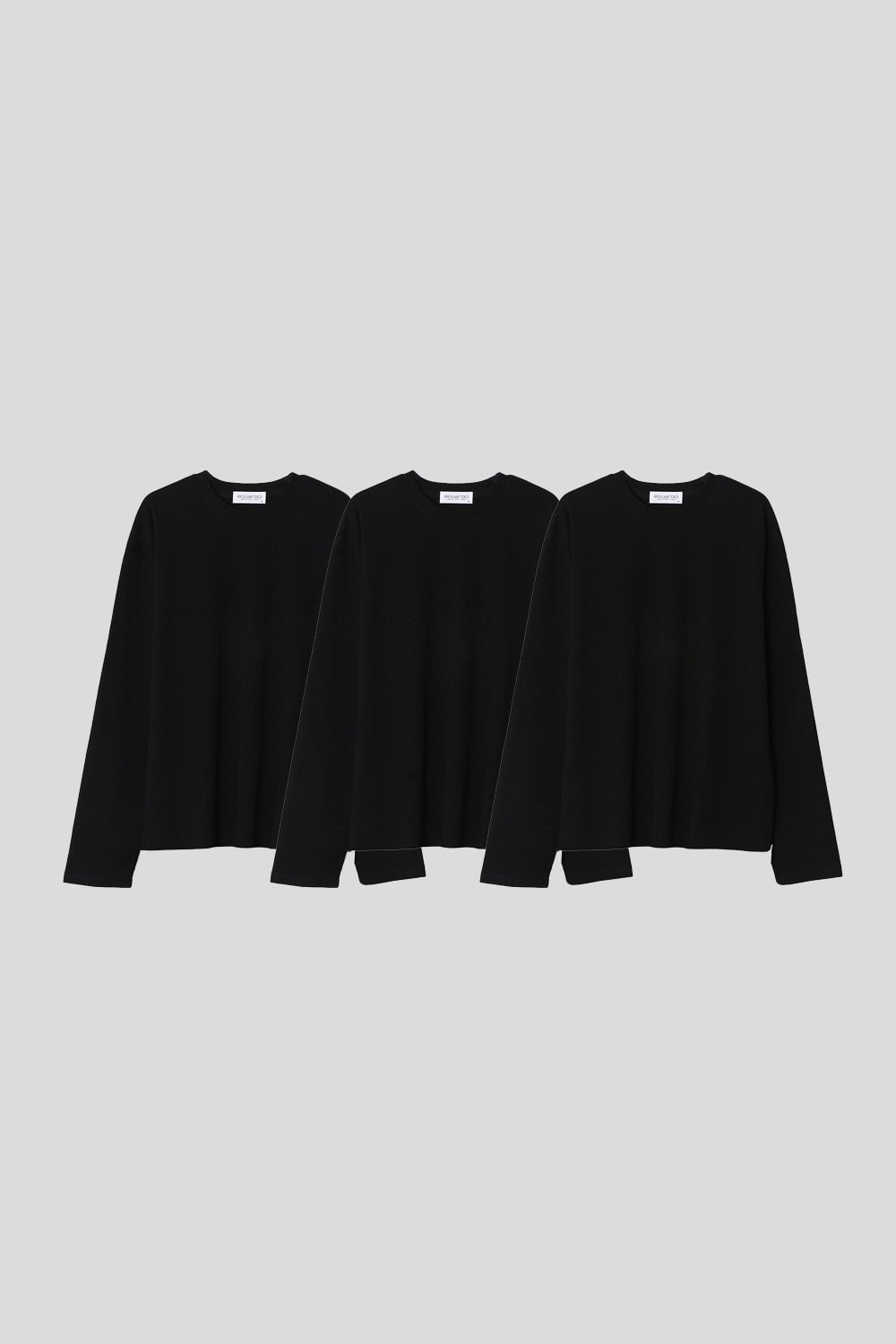 Men’s Relax Semi-Oversized Cropped Long-Sleeve T-Shirt – Classic Multipack