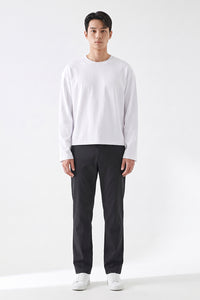 Men’s Relax Semi-Oversized Cropped Long-Sleeve T-Shirt – Classic Multipack