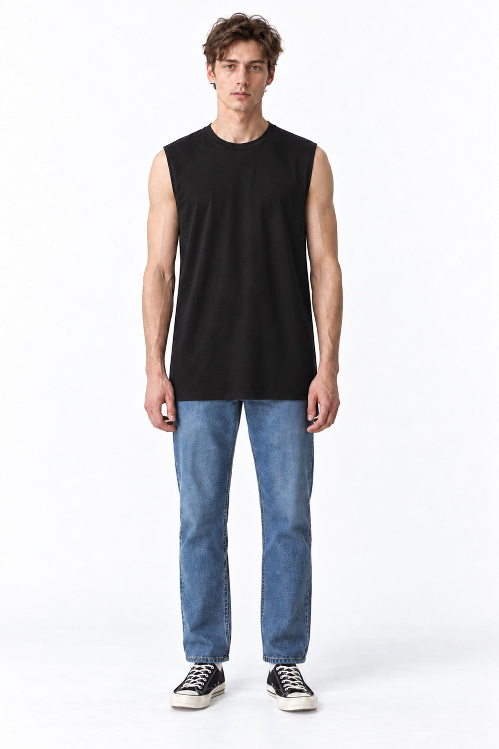Men’s Normal Regular-Fit Layering Tank Top – Easy Multipack