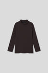 EDUARDO Youth Mock Neck semi-Over Brushed Heavy Cotton Long Sleeve Shirt.