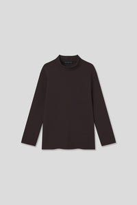 EDUARDO Youth Mock Neck semi-Over Brushed Heavy Cotton Long Sleeve Shirt.