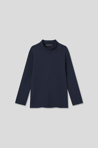 EDUARDO Youth Mock Neck semi-Over Brushed Heavy Cotton Long Sleeve Shirt.