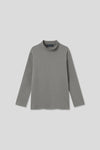 EDUARDO Youth Mock Neck semi-Over Brushed Heavy Cotton Long Sleeve Shirt.