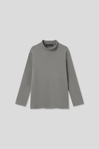 EDUARDO Youth Mock Neck semi-Over Brushed Heavy Cotton Long Sleeve Shirt.