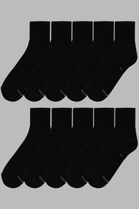 Unisex Lightweight Mid-Crew Socks – 10-Pair Pack