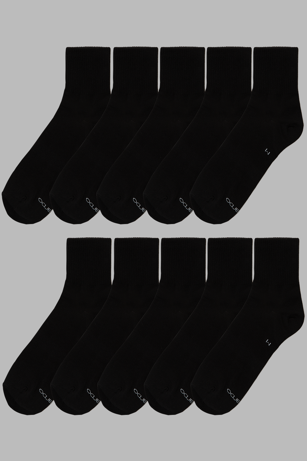 Unisex Lightweight Mid-Crew Socks – 10-Pair Pack