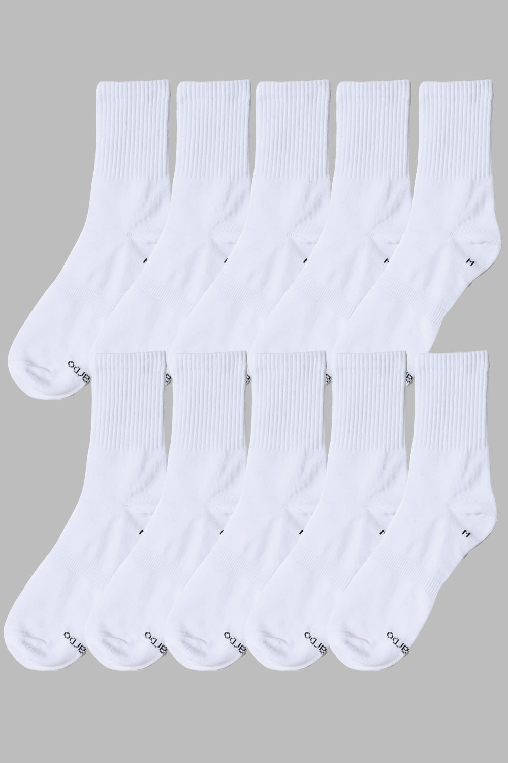 Unisex Heavyweight Crew Socks – 10-Pair Pack