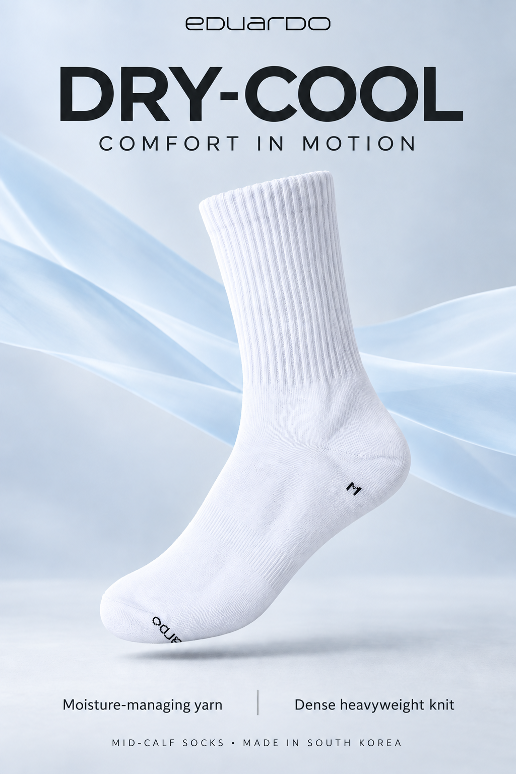 Unisex Dry-Cool Heavyweight Mid-Calf Socks – 10-Pair Pack