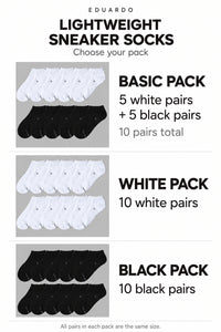 Unisex Lightweight Sneaker Socks – 10-Pair Pack