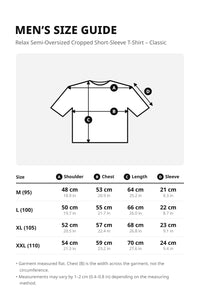 Men’s Relax Semi-Oversized Cropped Short-Sleeve T-Shirt – Classic Multipack – size guide