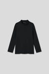 EDUARDO Youth Mock Neck semi-Over Brushed Heavy Cotton Long Sleeve Shirt.