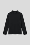 EDUARDO Men's Long Sleeve Semi-Over Fit Brushed Heavy Cotton Blend Mock Neck Top.