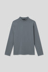 EDUARDO Men's Long Sleeve Semi-Over Fit Brushed Heavy Cotton Blend Mock Neck Top.