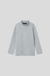 EDUARDO Youth Mock Neck semi-Over Brushed Heavy Cotton Long Sleeve Shirt.