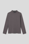 EDUARDO Men's Long Sleeve Semi-Over Fit Brushed Heavy Cotton Blend Mock Neck Top.