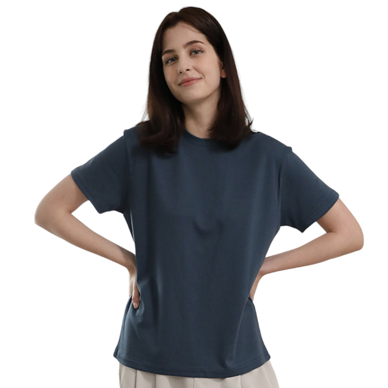 EDUARDO Women's Cotton Modal Blend, Normal Fit Short Sleeves Crew T-Shirt.