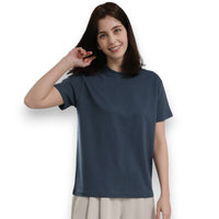 EDUARDO Women's Cotton Modal Blend, Normal Fit Short Sleeves Crew T-Shirt.