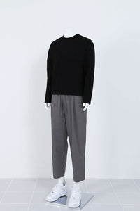 EDUARDO Cotton Drawstring Wide Fit Cropped Casual Pants for Men and Women.