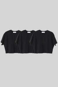 Women’s Normal Regular-Fit Cropped Short-Sleeve T-Shirt – Easy Multipack