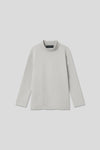 EDUARDO Youth Mock Neck semi-Over Brushed Heavy Cotton Long Sleeve Shirt.