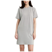 EDUARDO Women Summer Casual Short Sleeve Crewneck T-Shirt Dress Semi over Fit. (Cool Cotton Modal Blend)