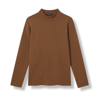 EDUARDO Men's Long Sleeve Semi-Over Fit Brushed Heavy Cotton Blend Mock Neck Top.