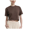 EDUARDO Women Premium Modal Cotton Casual Short Sleeve Crop Tops T-Shirt.