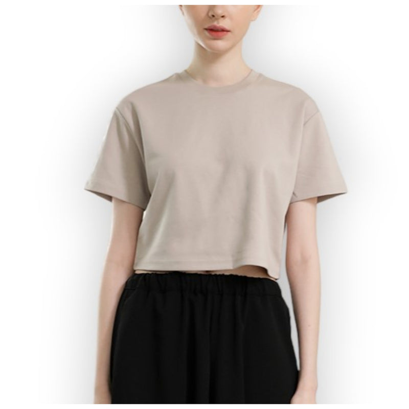 EDUARDO Women Premium Modal Cotton Casual Short Sleeve Crop Tops T-Shirt.